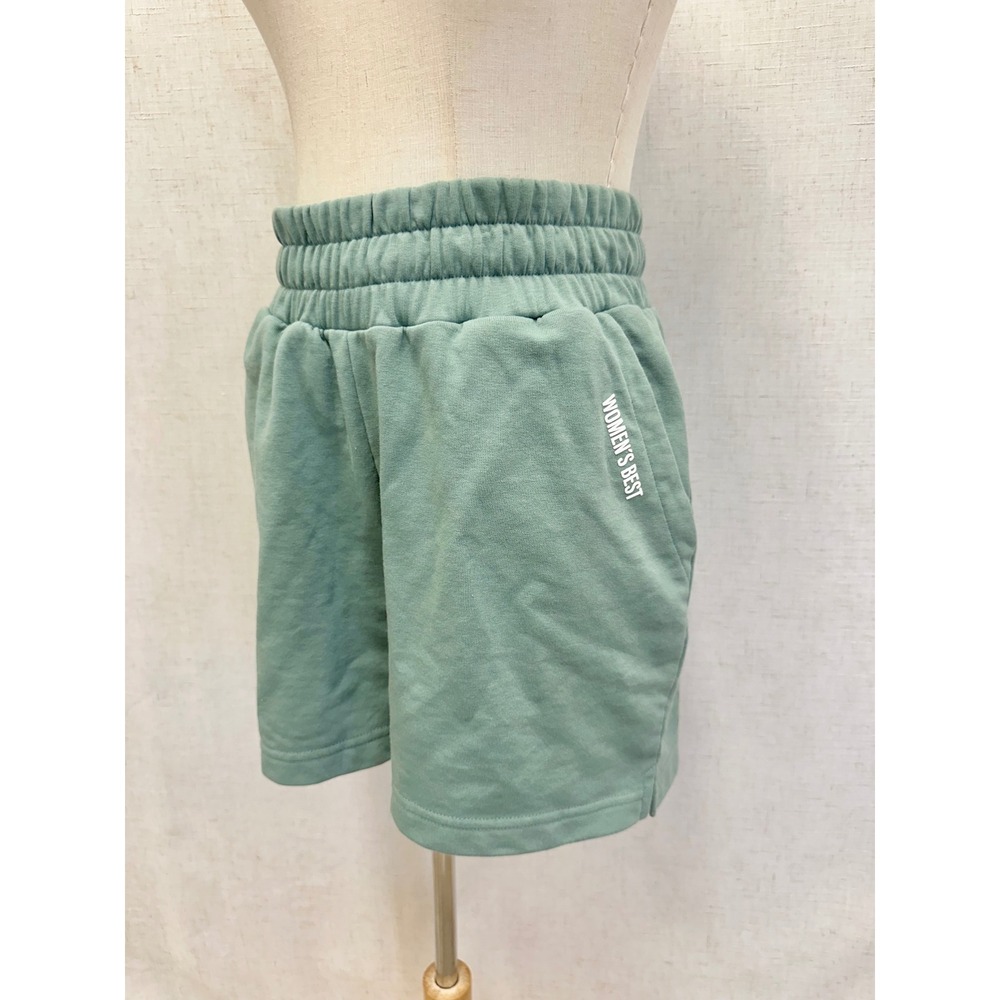 Women's Best Comfort Shorts Cotton Blend Solid Pastel Sage Green Size Medium - Picture 6 of 14